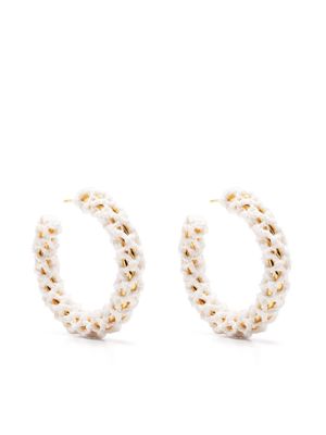 Recto net knit-detail earrings - Gold