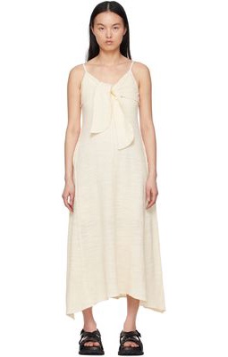 Recto Off-White Cotton Maxi Dress