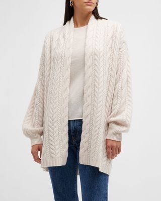 Recycled Cashmere Cable-Knit Cardigan