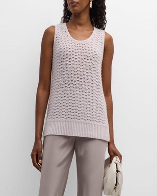 Recycled Cashmere Open-Weave Tank