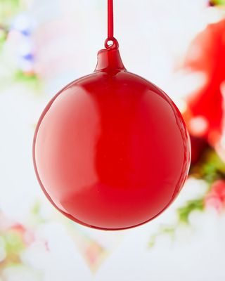 Red Bubblegum Glass Christmas Ornament
