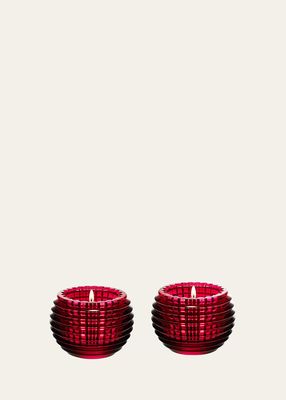 Red Eye Votive Candle Jars, Set of 2