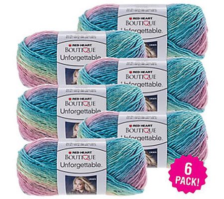 Red Heart Multipack of 6 Candied Boutique Unfor gettable Yarn