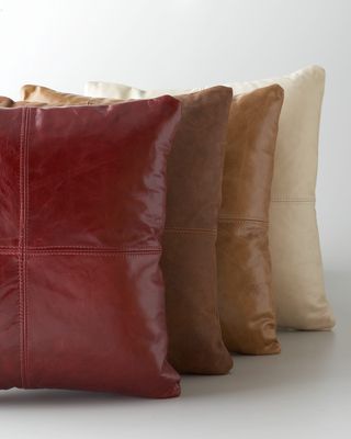 Red Leather Pillow