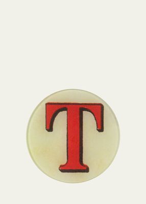 Red Letter T Decorative Plate