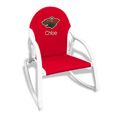 Red Minnesota Wild Children's Personalized Rocking Chair