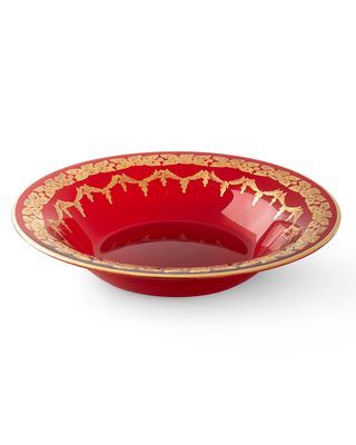 Red Oro Bello Soup Plate, Set of 4