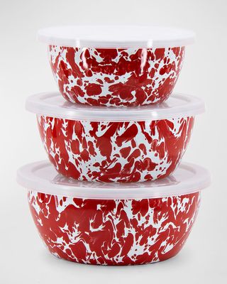 Red Swirl Nesting Bowls
