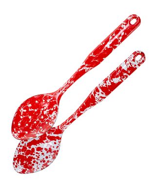 Red Swirl Spoon Set
