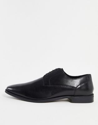 Red Tape derby leather lace up shoes in black