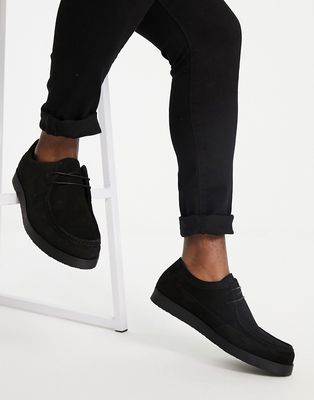 Red Tape lace up shoes in black suede