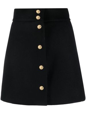 RED Valentino A-line buttoned skirt - Black