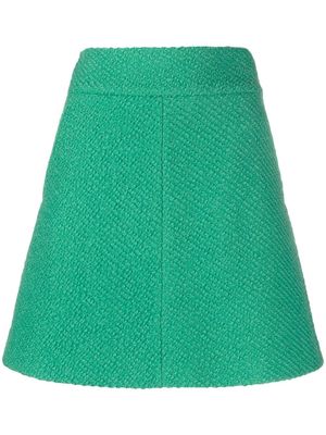 RED Valentino A-line wool-blend mini skirt - Green