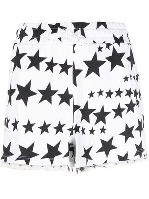 RED Valentino all-over star-print shorts - White