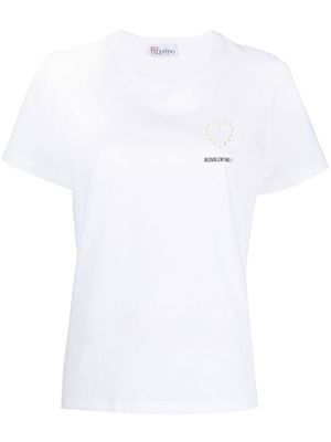 RED Valentino appliqué-detail cotton T-shirt - White
