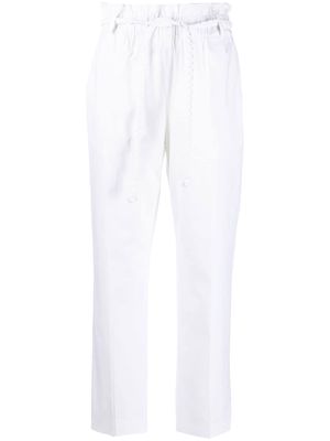 RED Valentino belted straight-leg trousers - White