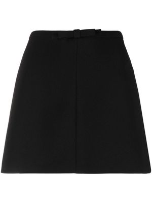 RED Valentino bow-detail high-waisted shorts - Black