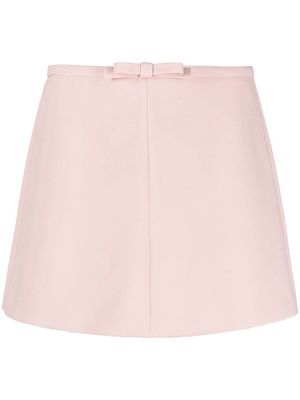 RED Valentino bow-detail high-waisted shorts - Pink