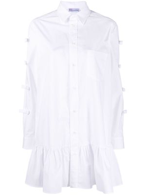 RED Valentino bow-detail poplin shirtdress - White