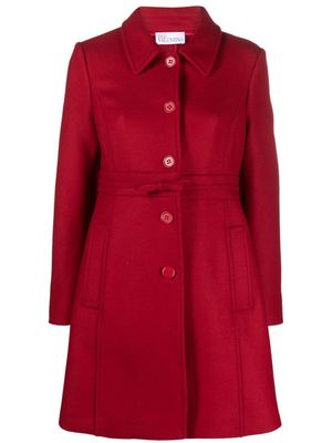 RED Valentino bow-detail single-breasted coat