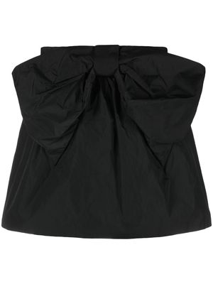 RED Valentino bow-detail taffeta mini skirt - Black
