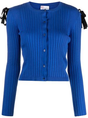 RED Valentino bow-embellished cardigan - Blue