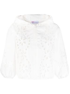 RED Valentino broderie anglaise cropped jacket - White