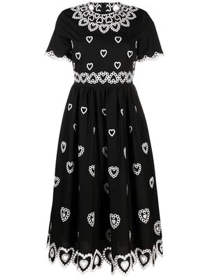 RED Valentino broderie-anglaise dress - Black