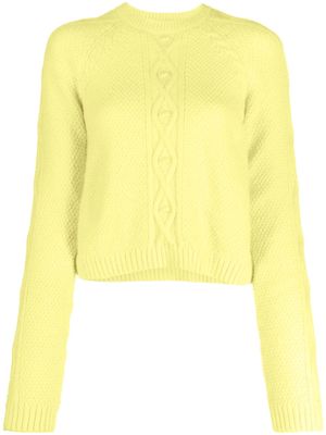 RED Valentino cable-knit crew-neck jumper - Yellow