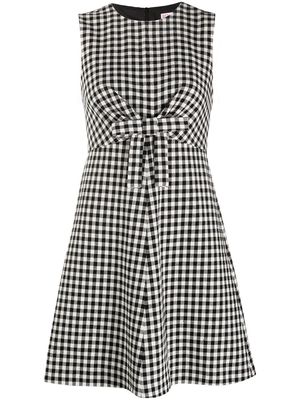 RED Valentino checked bow-detail dress - Black