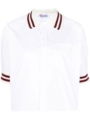 RED Valentino contrast-trim button-up shirt - White
