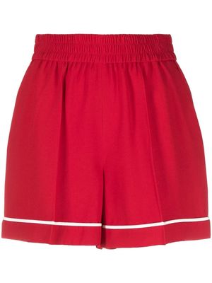 RED Valentino contrast-trim crepe shorts