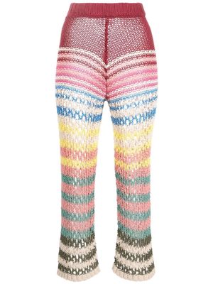 RED Valentino crochet knit trousers - Pink