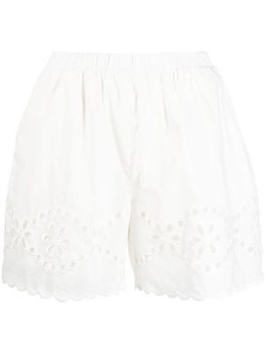 RED Valentino cut-out detailing shorts - White