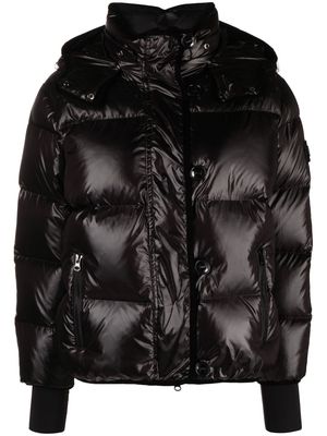 RED Valentino detachable-hood zip-up padded jacket - Black