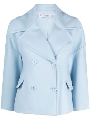 RED Valentino double-breasted fitted coat - Blue