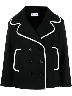 RED Valentino double-breasted oversized jacket - Black