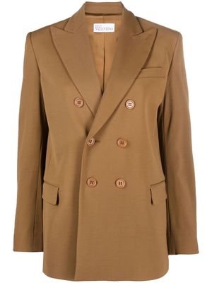 RED Valentino double-breasted peaked blazer - Brown
