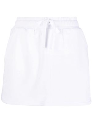 RED Valentino drawstring cotton mini skirt - White