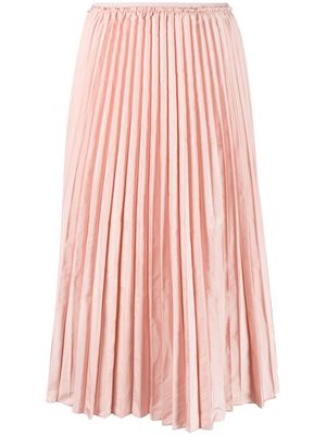 RED Valentino elasticated pleated skirt - Pink