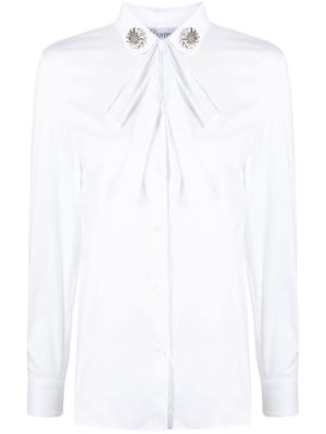 RED Valentino embellished collar shirt - White