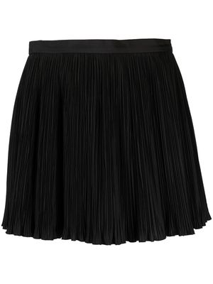 RED Valentino flared micro-pleated shorts - Black