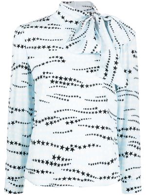 RED Valentino graphic-print long-sleeve top - Blue