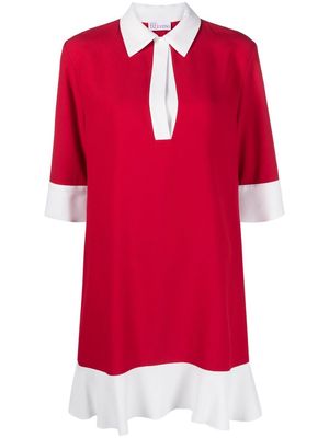 RED Valentino half-sleeve colourblock mini dress