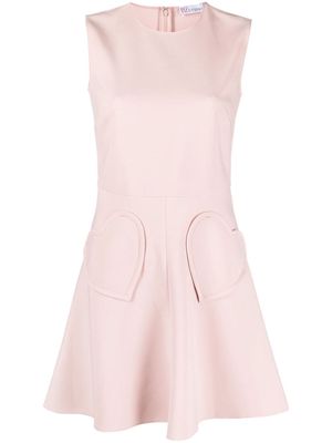 RED Valentino heart-patch mini dress - Pink