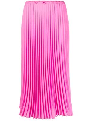 RED Valentino high-waisted pleated midi skirt - Pink