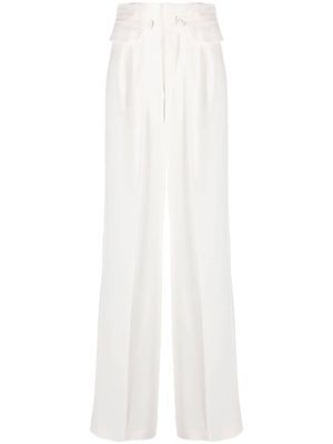 RED Valentino high-waisted wide-leg trousers - White
