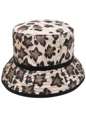 RED Valentino leopard-print bucket hat - Brown