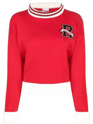 RED Valentino logo-patch knitted jumper