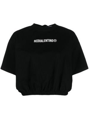 RED Valentino logo-print short-sleeve T-shirt - Black